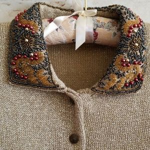 👑Golden👑 Metallic Vintage Cardi